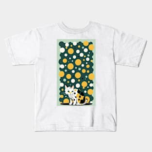 Cat's Dotopia: Whiskered Whimsy Kids T-Shirt